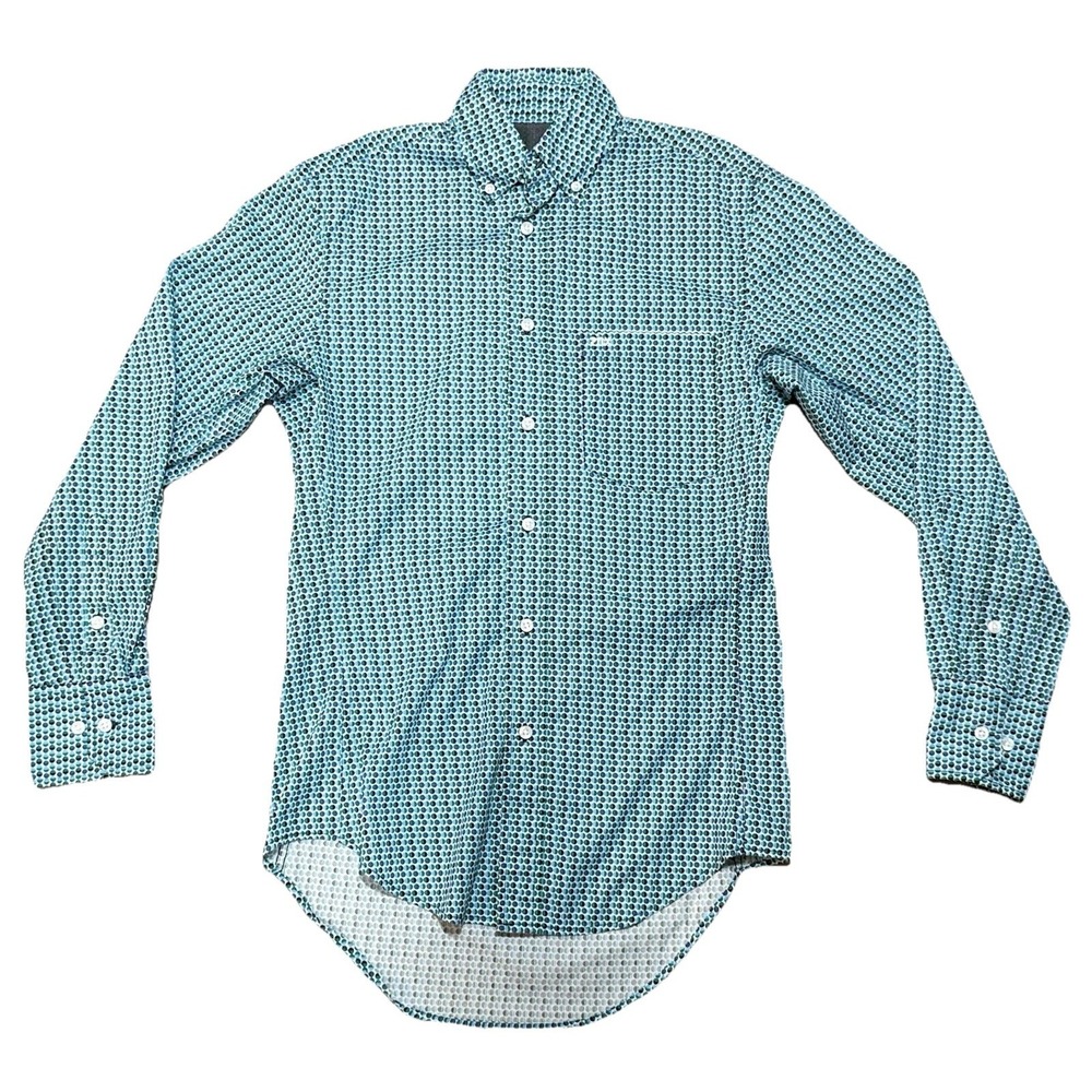 Wrangler 20X Competition Mens Small Western Geometric Green Purple Pearl Snaps